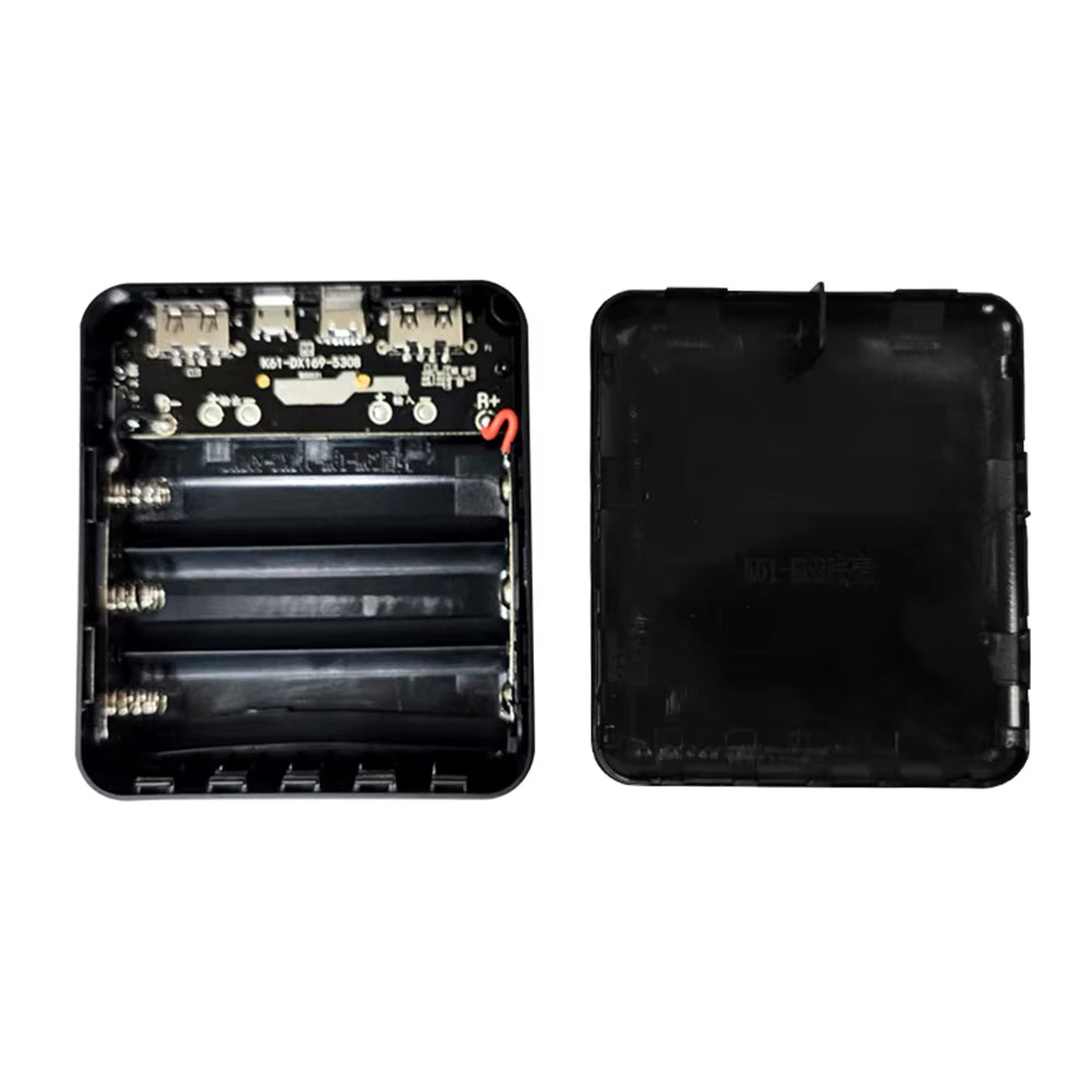 DIY 3*18650 Power Bank Case Battery Charge Storage Box Shell Micro USB Type C with Flashlight for Charging Mobile Phones