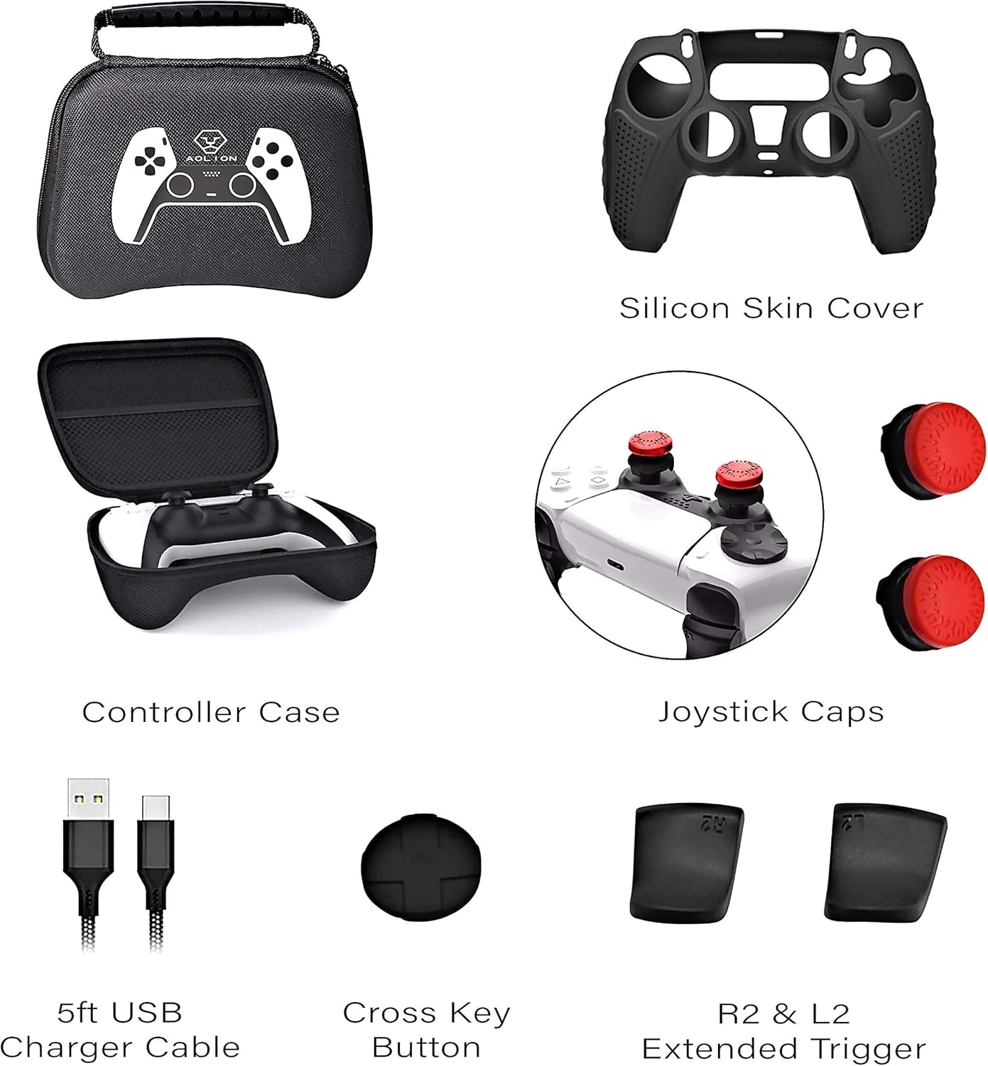 Ps5 Accessory, Ps5 Controller Case, Ps5 Carrying Case, Ps5 Controller Grip, Ps5 Controller Skin, Ps5 Bag Travel Carry Case, Ps5 Controller Mod, Ps5 Controller Thumb Grip, Dualsense Shell