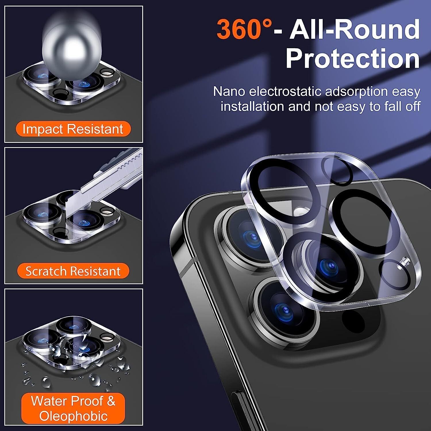 4X for Iphone 17 Air 16 Pro Max 15 14 13 12 Tempered Glass Camera Lens Protector