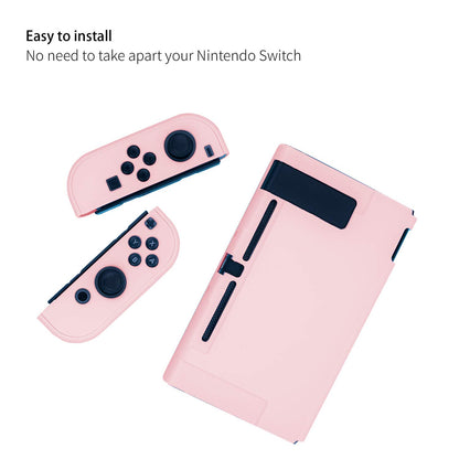 Switch Protective Case Slim Cover Case for Switch and Joy Con - Shock-Absorption and Anti-Scratch (Sakura Pink)