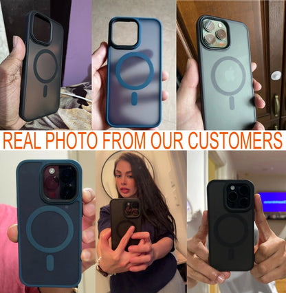 For Iphone 17 16 15 14 13 12 Pro Max Air Frosted Case Mag Safe Shockproof Cover